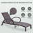 Outdoor Lounge Chairs Set Of 2,Adjustable 5-Position Outdoor Chaise Lounge With Armrests & Wheels For Poolside, Backyard, Deck-551224803-551224800