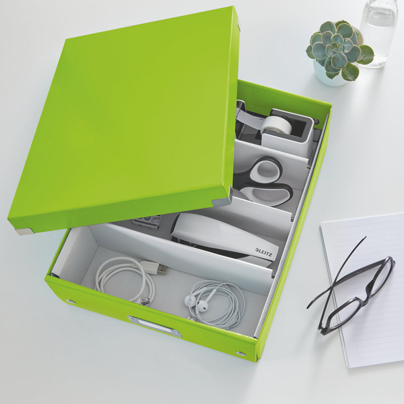 Leitz Decorative Bin, 28.1cm H x 10cm W x 37cm D, Green