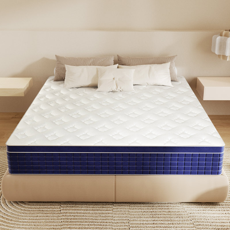 Bassford 12"/13"/14" Medium Memory Foam Hybrid Mattress, Queen, High Profile (13")