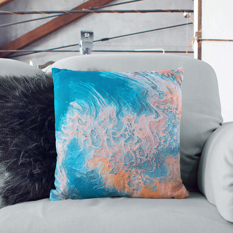Abstract Square Cushion, 55cm H x 55cm W x 20cm D