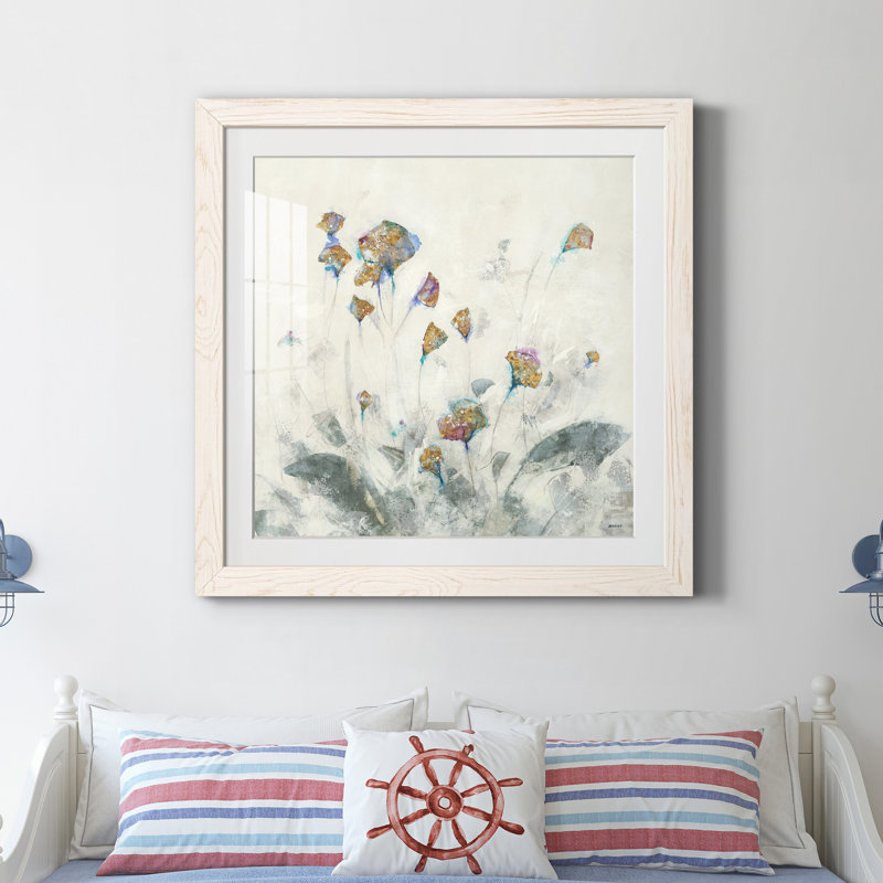 Bloom I - peinture encadrée, H 35,5 po x l 35,5 po x P 1,5 po, Papier blanc