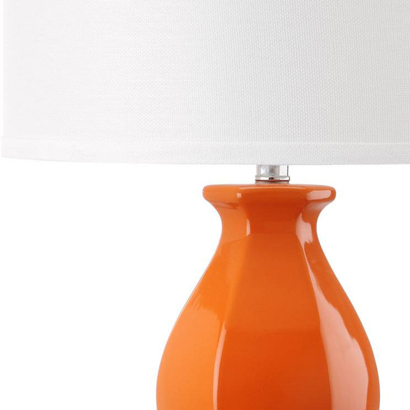 Aiza Ceramic Table Lamp, Orange