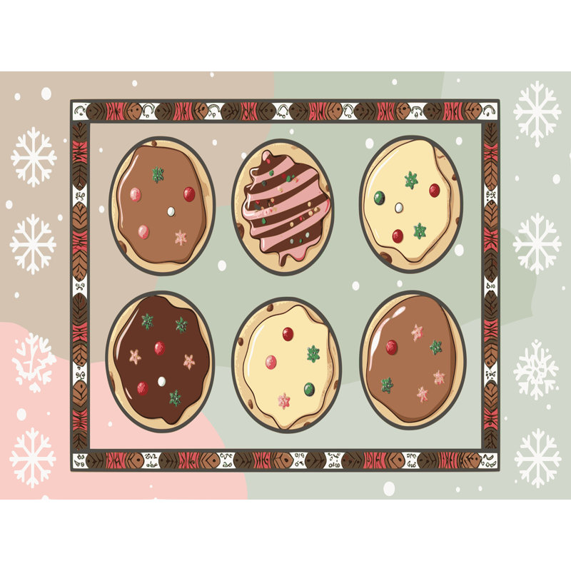Tapis de vacances The Holiday Aisle® Cookies, Tapis de couloir 2 pi x 4 pi