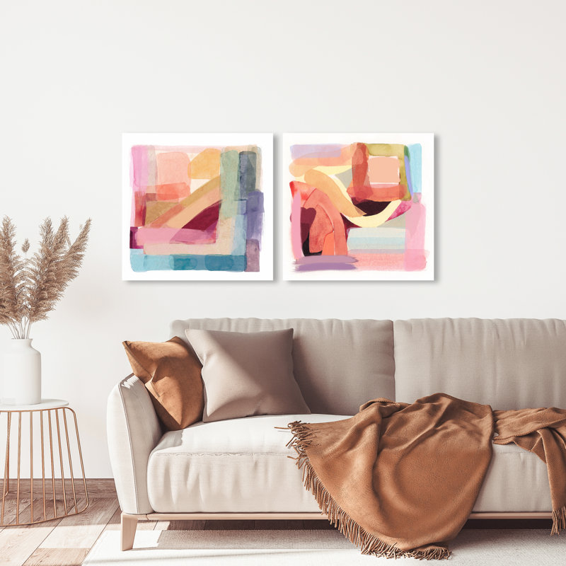 «Abstract Tone», ensemble de 2 impressions, Toile tendue, H 24 po x l 24 po