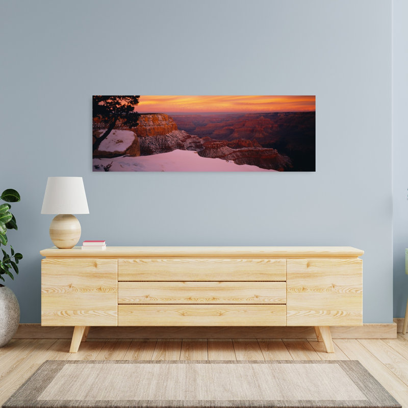 Rock formations on a landscape Grand Canyon National Park Arizona USA 1 Piece Wrapped Canvas Panoramic Wall Art