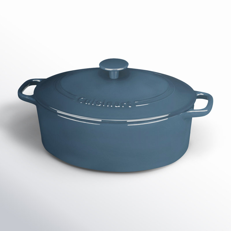 Cuisinart Chef's Classic Enameled Cast Iron 5.5 Quart Dutch Oven, Provencal Blue