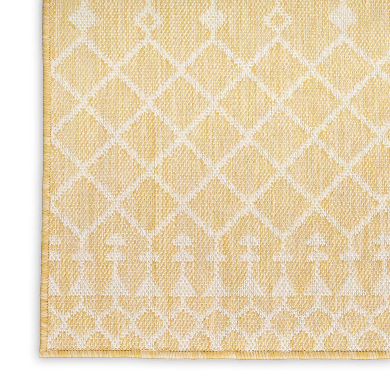 Tapis intérieur / extérieur Robbs, Rectangle 5 pi x 7 pi, Jaune