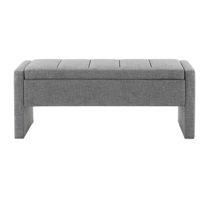 Modern Bed End Bench with Storage,Upholstered Large Foot Rest Stool, Comfy Window Vanity Bench for Living Room,Bedroom,Dorm,Coffee Table,Linen 