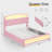 Bed Frame With Storage Headboard & 4 Drawers,with Led Lights & Charging Station, No Box Spring Needed, Easy Assembly, Princess Velvet Upholstered Platform Bed-261471909-261471908