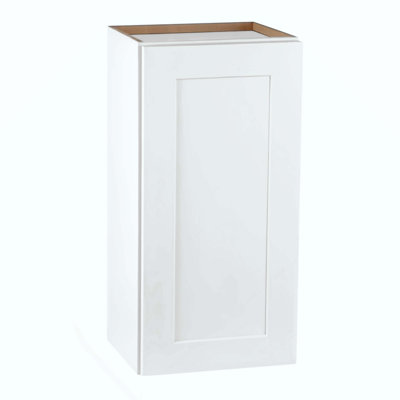 Shaker Wall Cabinet Solid Wood With 2 Adjustable Shelves Ready-To-Assemble For Kitchen, Bathroom, Laundry, And Garage Storage