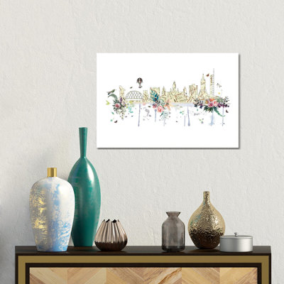 Glasgow Collage Skyline by Natalie Ryan - No Frame Gallery-Wrapped Canvas Giclée on Canvas