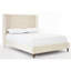 Tête de lit pour grand lit de 54 po, velours, aucun sommier requis, assemblage simple, capitonnage à boutons traditionnel, lit à oreilles avec tête de lit cloutée, tissu en velours, ressort, facile à construire, garniture capitonnée,-1131564501-1131564502