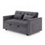 54,33 po Canapé-lit pliable polyvalent en 3 longueurs, canapé-lit moderne, canapé-lit en velours, dossier réglable (GRIS)