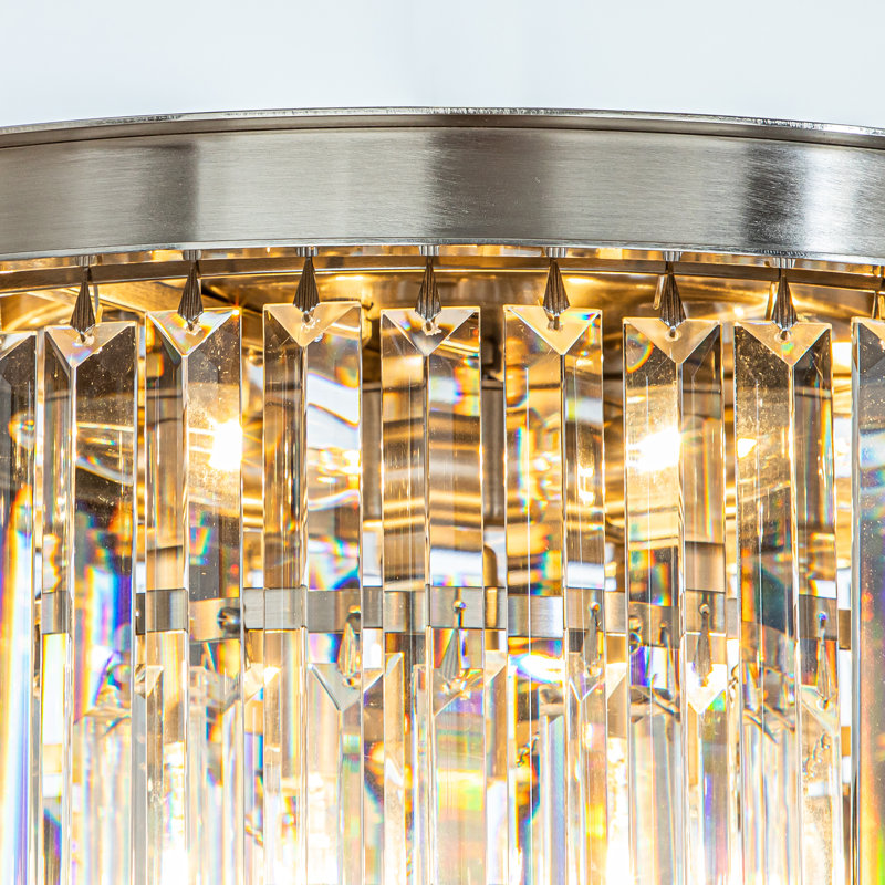Plafonnier encastré en cristal Klint Interior, Nickel satiné, Transparent