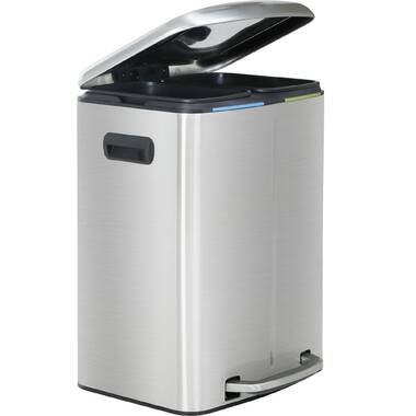 7.9 Gallon Trash Can Stainless Steel Kitchen Trash Can，16.755 Lb