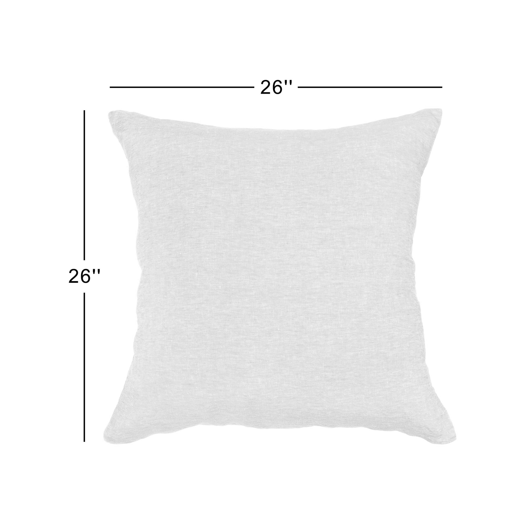 26" X 26" French Linen Euro Pillow, Clove