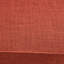 Confortable pour les soirées de détente, recouvert de tissu, roulé, pattes de bouleau au fini brun, l 50,28 po x P 29,4 po, H 32,11 po, revêtement en tissu orange, avec roulettes d'accoudoirs subtiles et brun