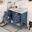 Meuble-lavabo 36 po avec lavabo en céramique, armoire, 3 tiroirs, rangement ouvert-785839912