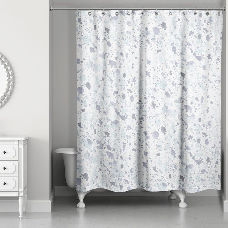 Rideau de douche simple Perine, Bleu foncé