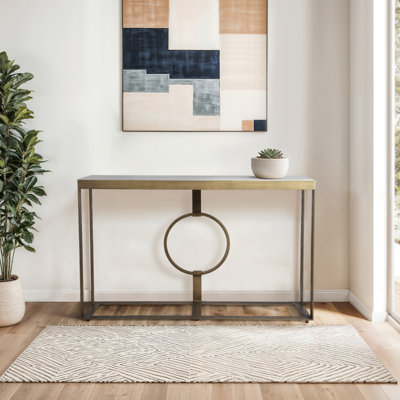 Ballerini 12'' Genuine Marble Console Table