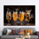 Élégante œuvre d'art moderne sur toile imprimée pour décor contemporain, 1P BlackFramedCanves