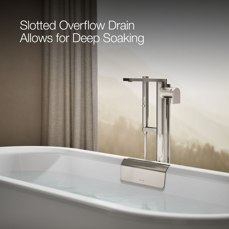 Volute 70-7/8 In. X 30-3/8 In. Freestanding Bath With Shroud