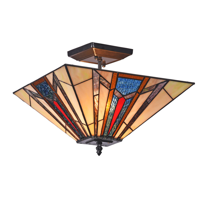 Harlow Glass Semi Flush Mount