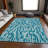 Premium Machine Washable Prisco Teal Rug-1685672728
