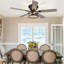52''5-Blade Flush Ceiling fan with Light Kit and Control Included-559386108