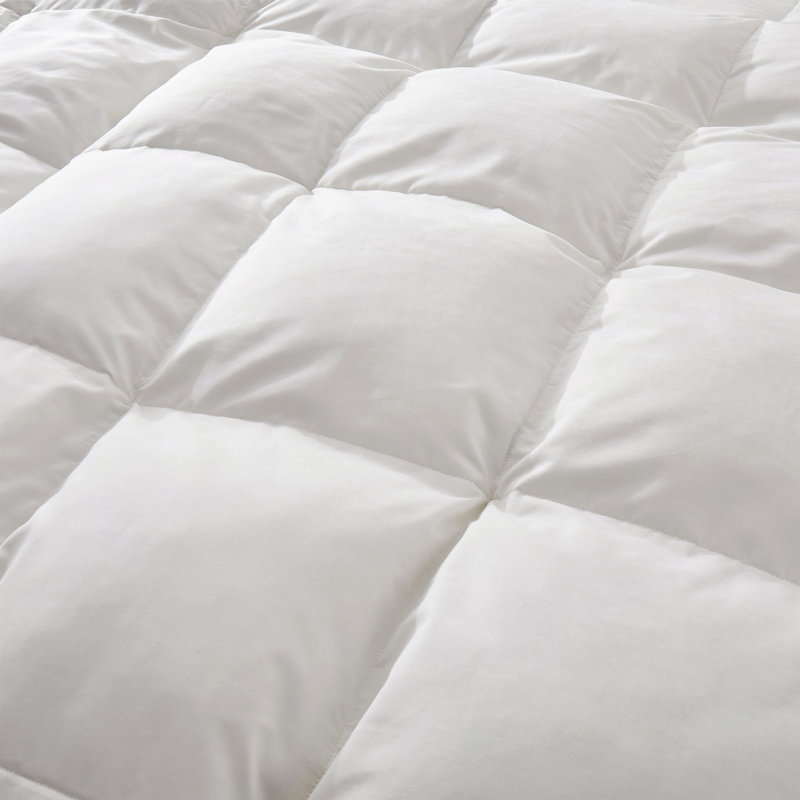  All Seasons White Goose Feather Duvet Insert with 300TC Cotton Cover, King