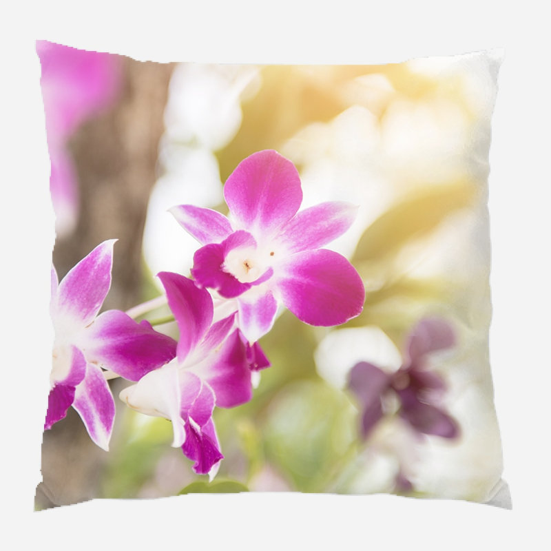 Coussin orchidée Juliana, Microsuède, Intérieur