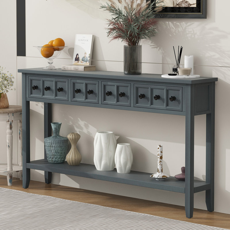 60.03" Console Table, Navy