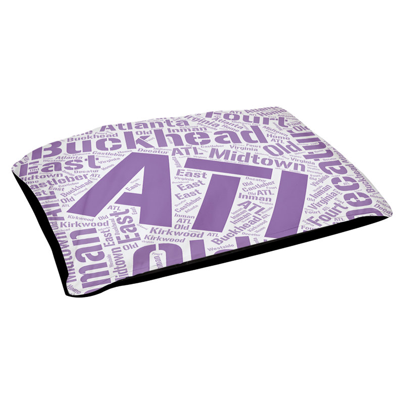 Coussin de chien « districts », Grand (l 40 po x P 30 po x H 14 po), Atlanta, Mauve