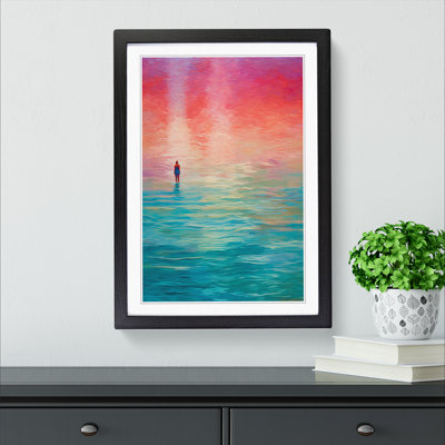 Swimming Colour Field Art - Framed Print