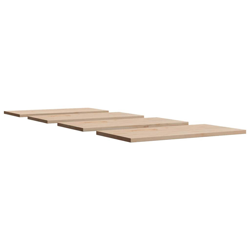  Ensemble de 4 plateaux de table en bois de pin massif naturel