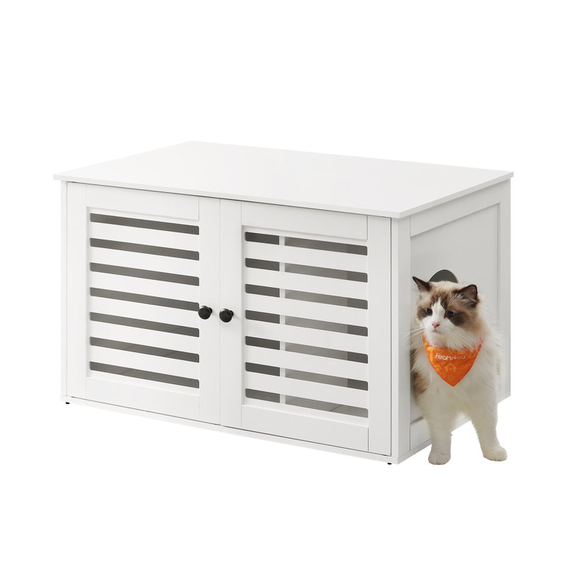 Litter Box Enclosure, Cloud White