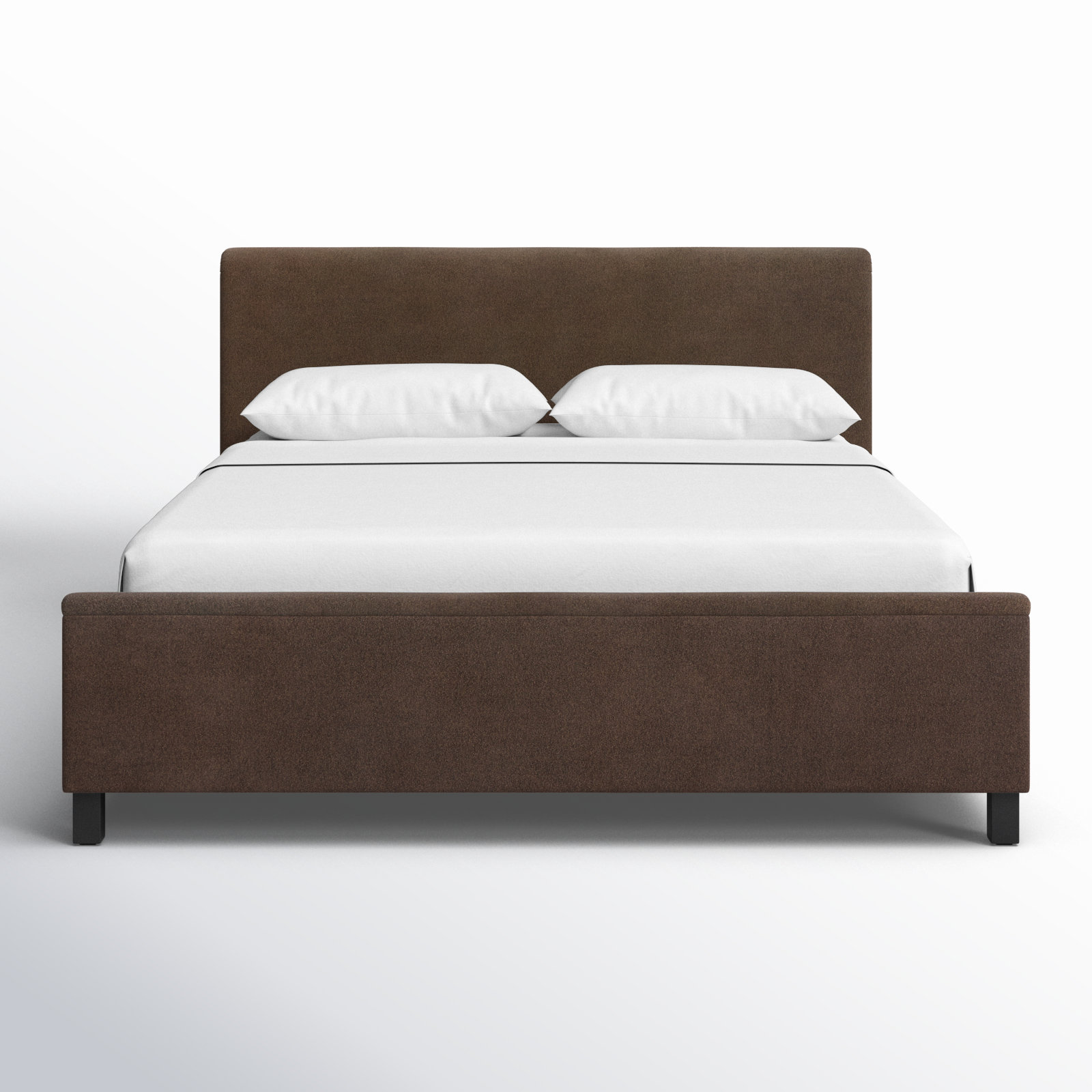 Finney Upholstered Bed, Queen, Dark Brown