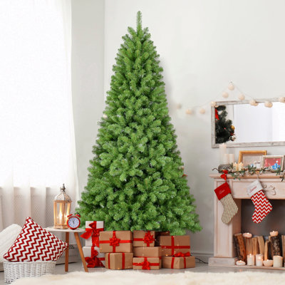 Arbre de Noël 6 pi avec fil mémoire, arbre en PVC artificiel articulé à 760 pointes, arbre de Noël vert facile à installer