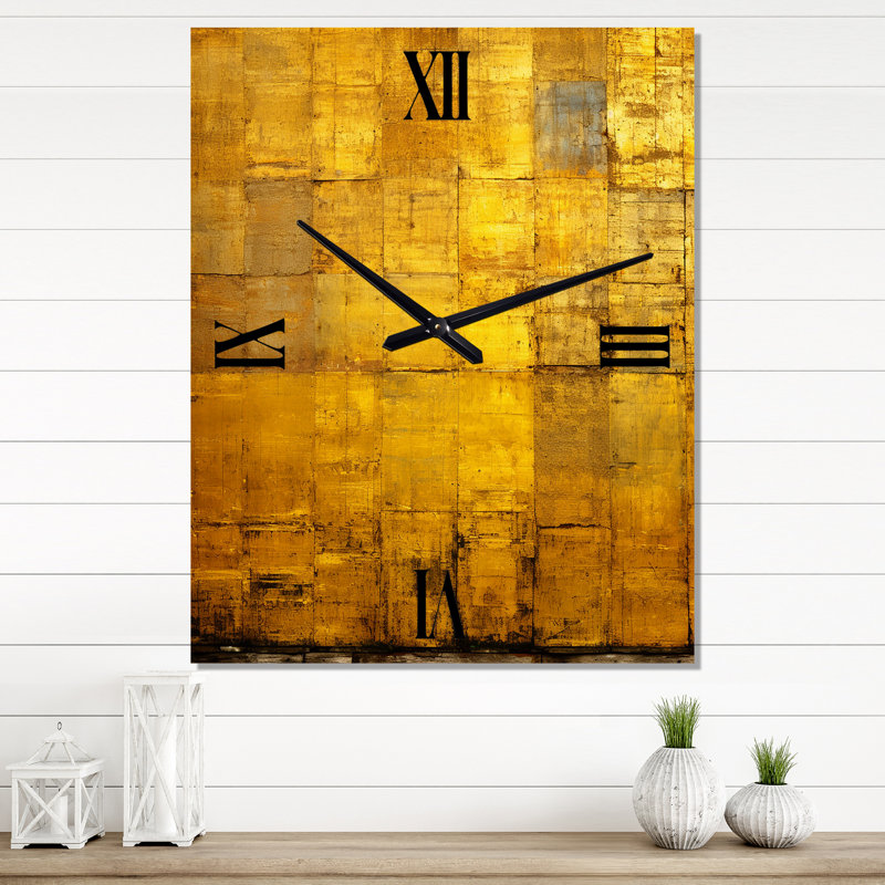 Antinique - Horloge murale peinture abstraite, Très grand