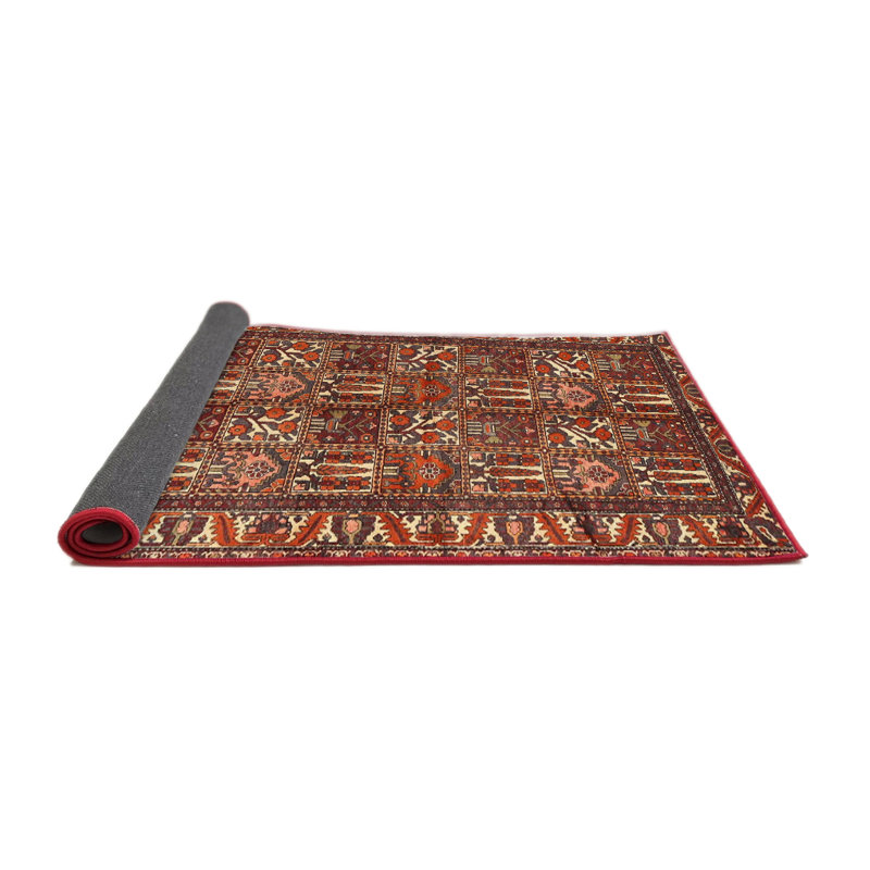 Tapis orange / rouge / beige, Rond 6 pi