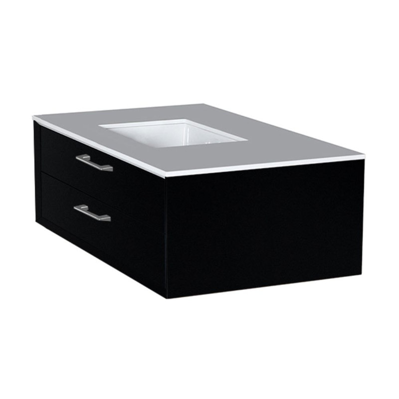 Gemelli 36'' W Vanity Top, Polished White