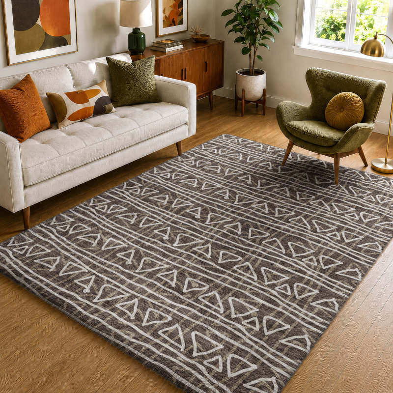 Tapis bohème Dream Shag ADS730 lavable à la machine de qualité supérieure, Chocolate, 8' x 10'