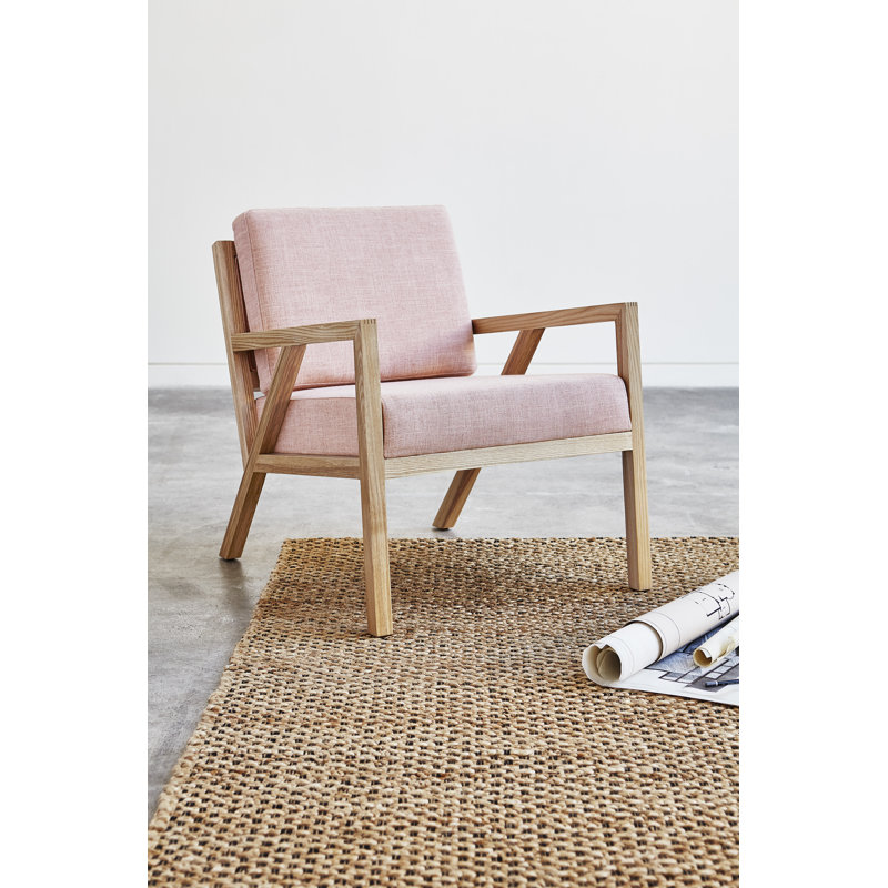 Truss Lounge Chair, Ash Natural, Vegan Appleskin Leather Cognac