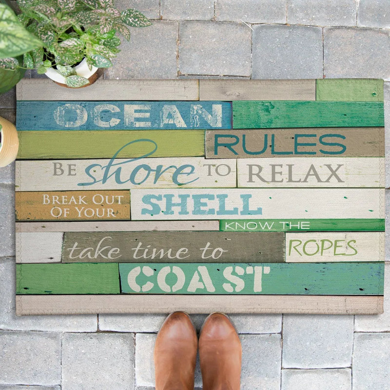 Tapis d'extérieur Ocean Rules, L 36 po x L 60 po