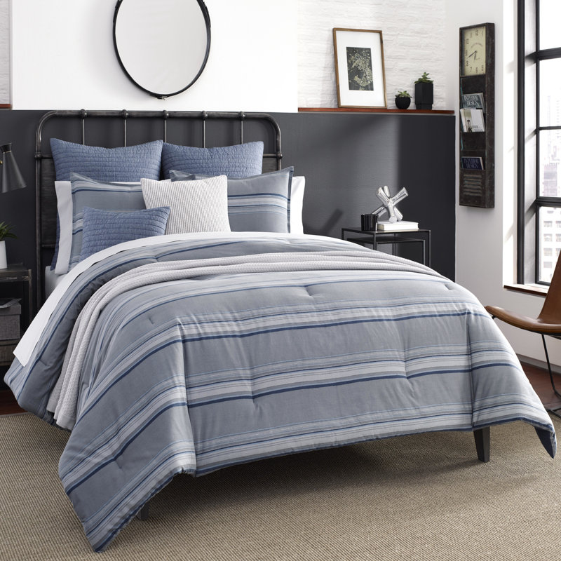 Nautica Eastbury Grey Comforter Set, King Comforter + 2 Shams