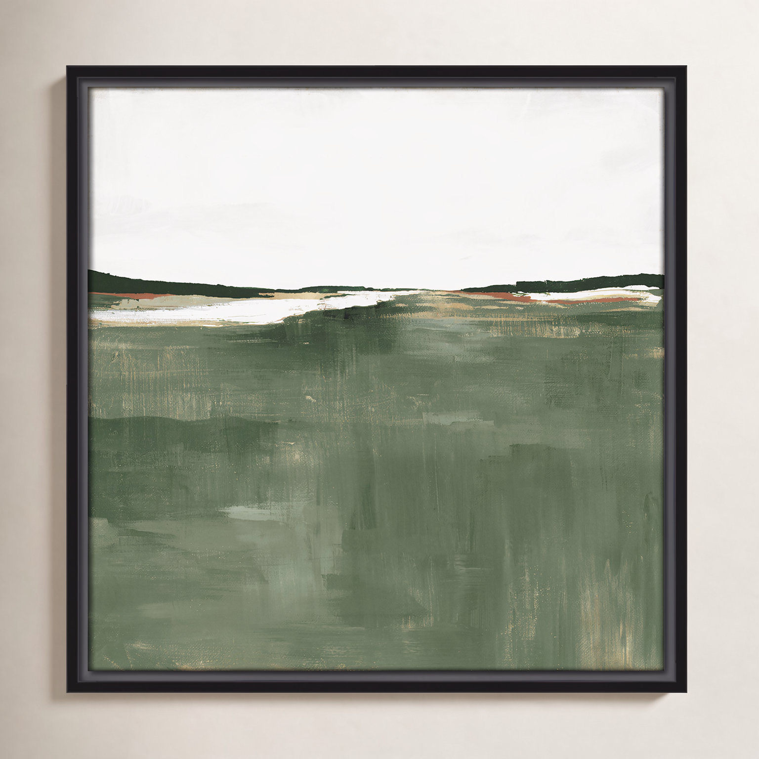 Dauntsey "Green Sea" Print by Isabelle Z, 25.5" H x 25.5" W, Espresso