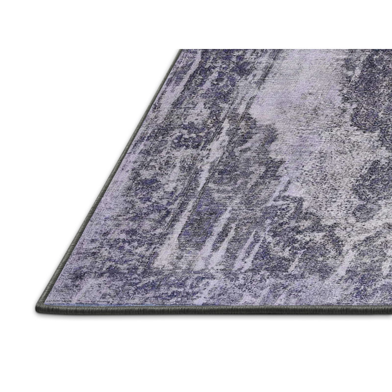 Tapis gris/zone noire contemporaine, Rectangle 6 pi x 9 pi