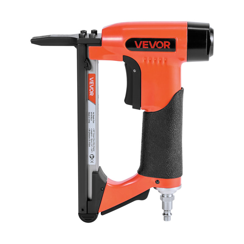 Pneumatic Staple Gun, 21 Gauge Long-Nose Upholstery Stapler for 80 Series Fine Wire Staples 12.8mm Crown 6mm-16mm Length, Max 150PCS Loading Air Staple Gun for Upholstering, Woodworking, DIY