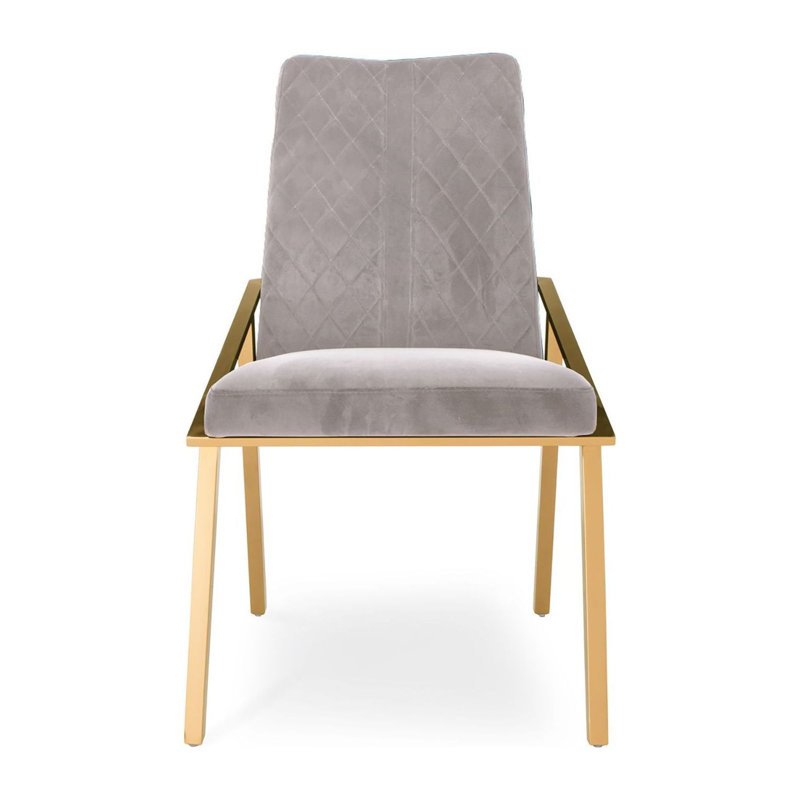 Chaise d'appoint Ingleside, Taupe, Or titane