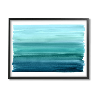 " Turquoise Gradient Shape Painting " by Allie Corbin Painting Print
